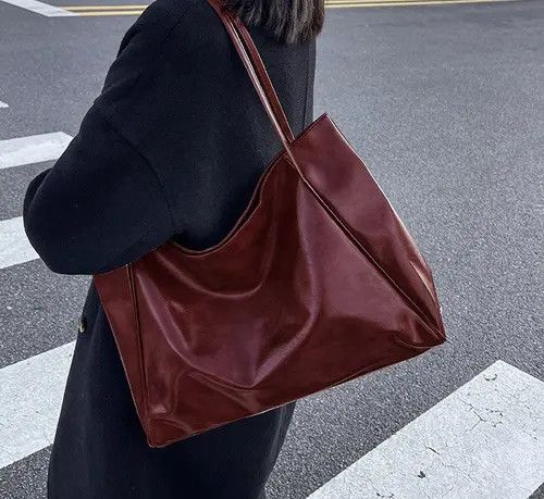 VIBE Casual Portable Soft Pu Leather Tote/Shoulder Bag Size ONE SIZE - 7 Thumbnail