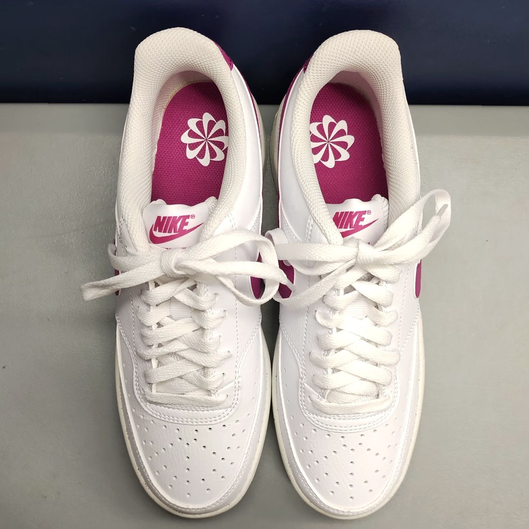 Nike Nike Court Vision Low Next Nature Sneakers Womens Size 9 US White Purple DH3158-500 Size US 9 / IT 39 - 6 Thumbnail