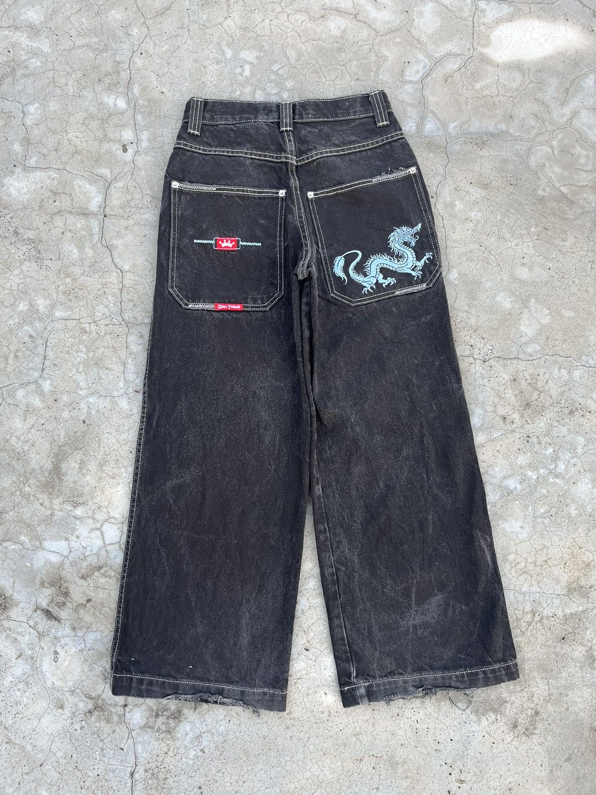 image of Jnco Pant Dragon Embroidery Skater Pant in Black, Men's (Size 26)