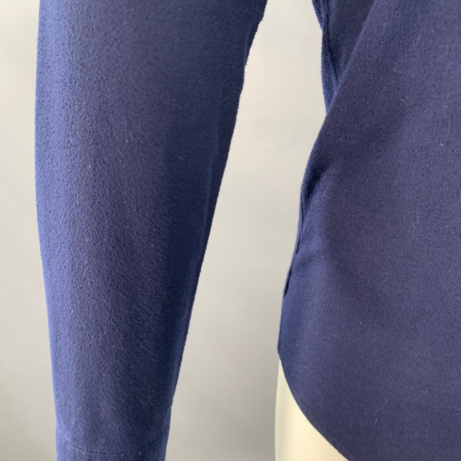 Kolor Size S Navy Gold Cotton Contrast Trim Long Sleeve Shirt Size US S / EU 44-46 / 1 - 7 Thumbnail