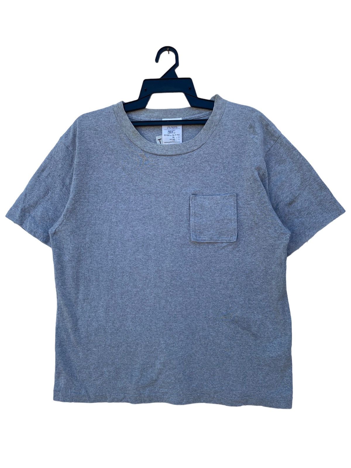 image of Cabane De Zucca x Issey Miyake Zucca Days Single Pocket Tees in Grey, Men's (Size Large)