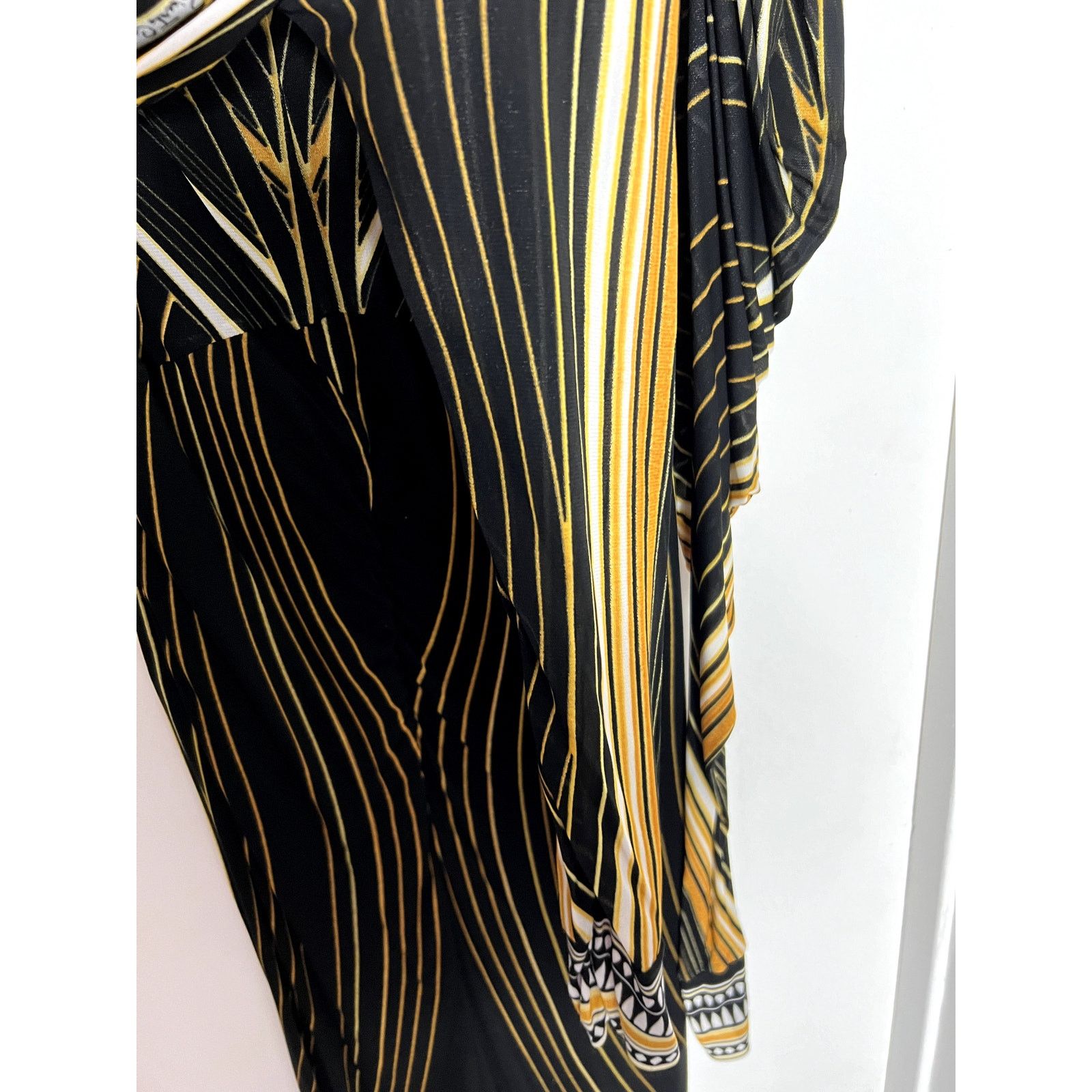 Roberto Cavalli Roberto Cavalli 2007 black gold printed Egyptian dress Sz 40 Size S / US 4 / IT 40 - 14 Thumbnail