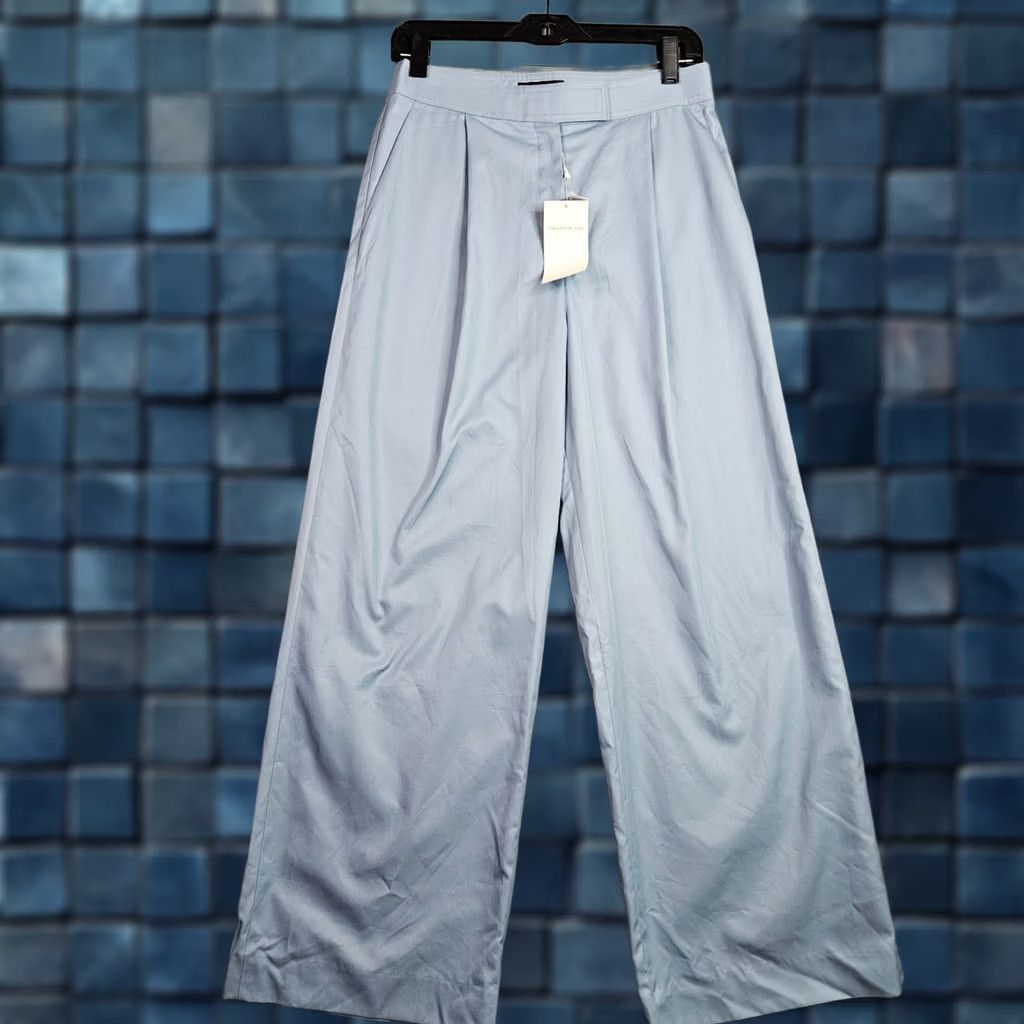 Vintage Tomorrowland Women's Light Blue Pleated Wide Leg Pant Sz 38 Size 26" / US 2 / IT 38 - 1 Thumbnail