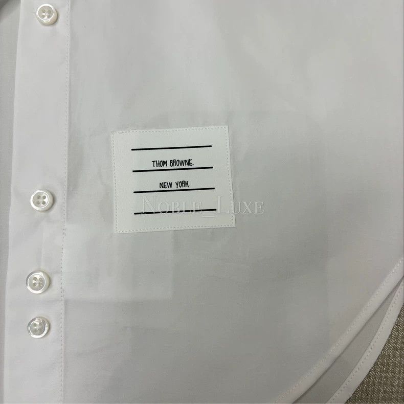 Thom Browne Thom Browne Long-sleeved cotton shirt Size XS / US 0-2 / IT 36-38 - 8 Thumbnail
