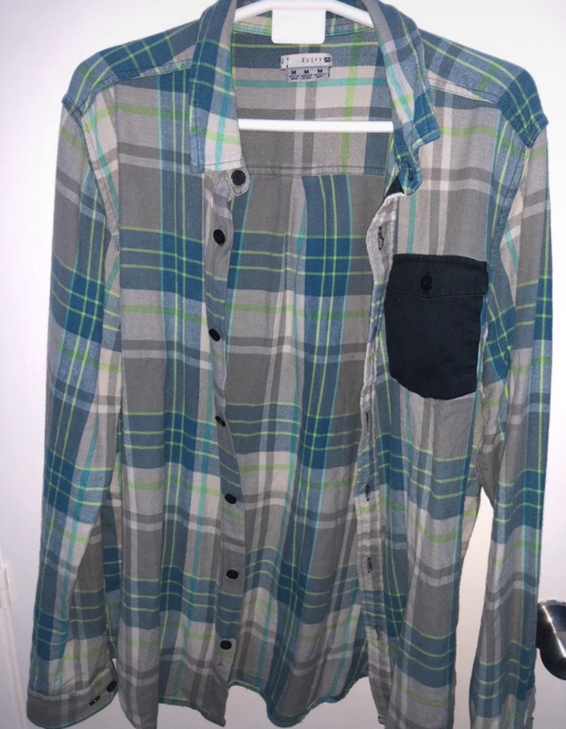 Rusty × Vintage Rusty vintage green striped shirt Size US M / EU 48-50 / 2 - 1 Thumbnail