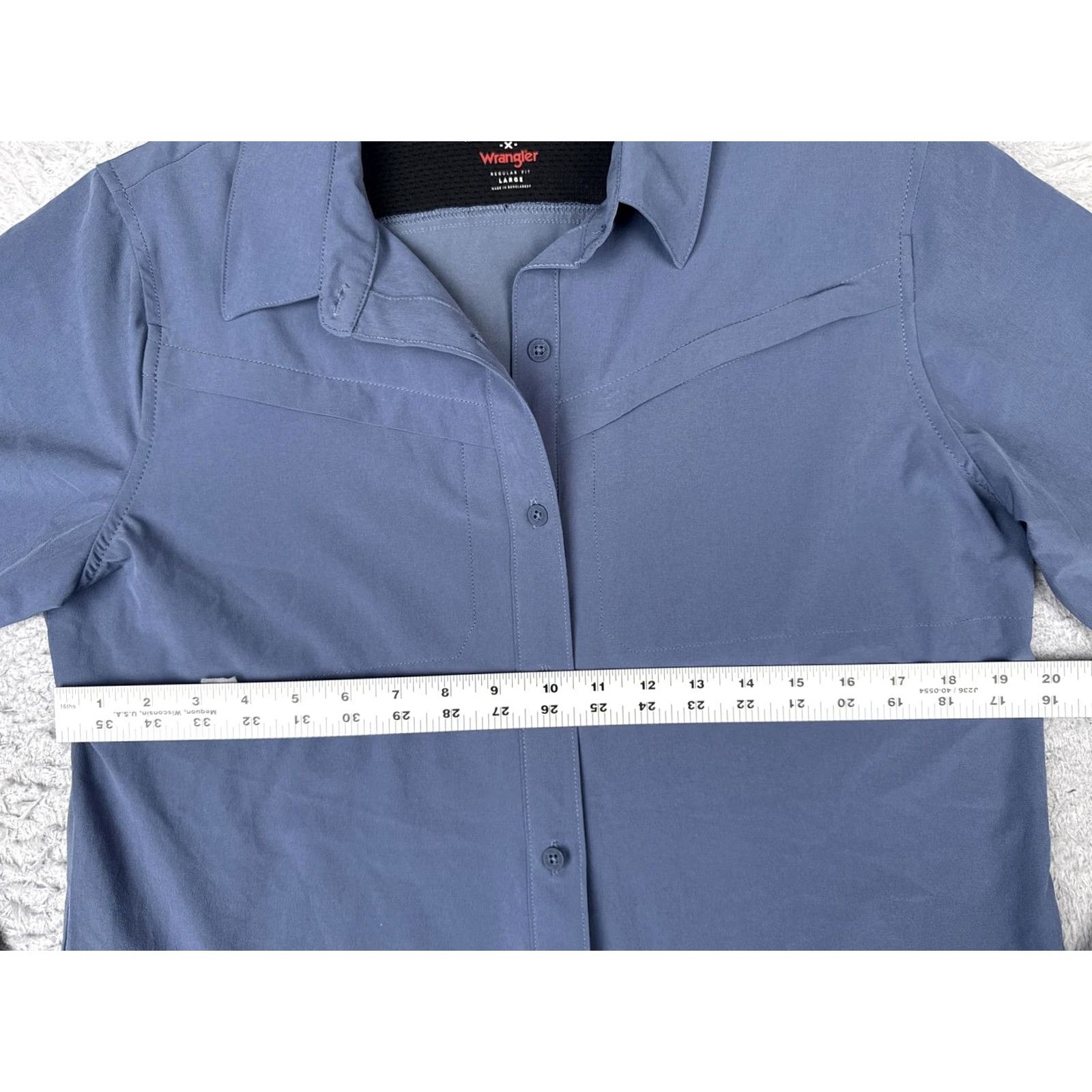 Wrangler Wrangler Shirt Womens Large Blue Long Sleeve Button Hiking AllTerrainGear Size L / US 10 / IT 46 - 7 Thumbnail