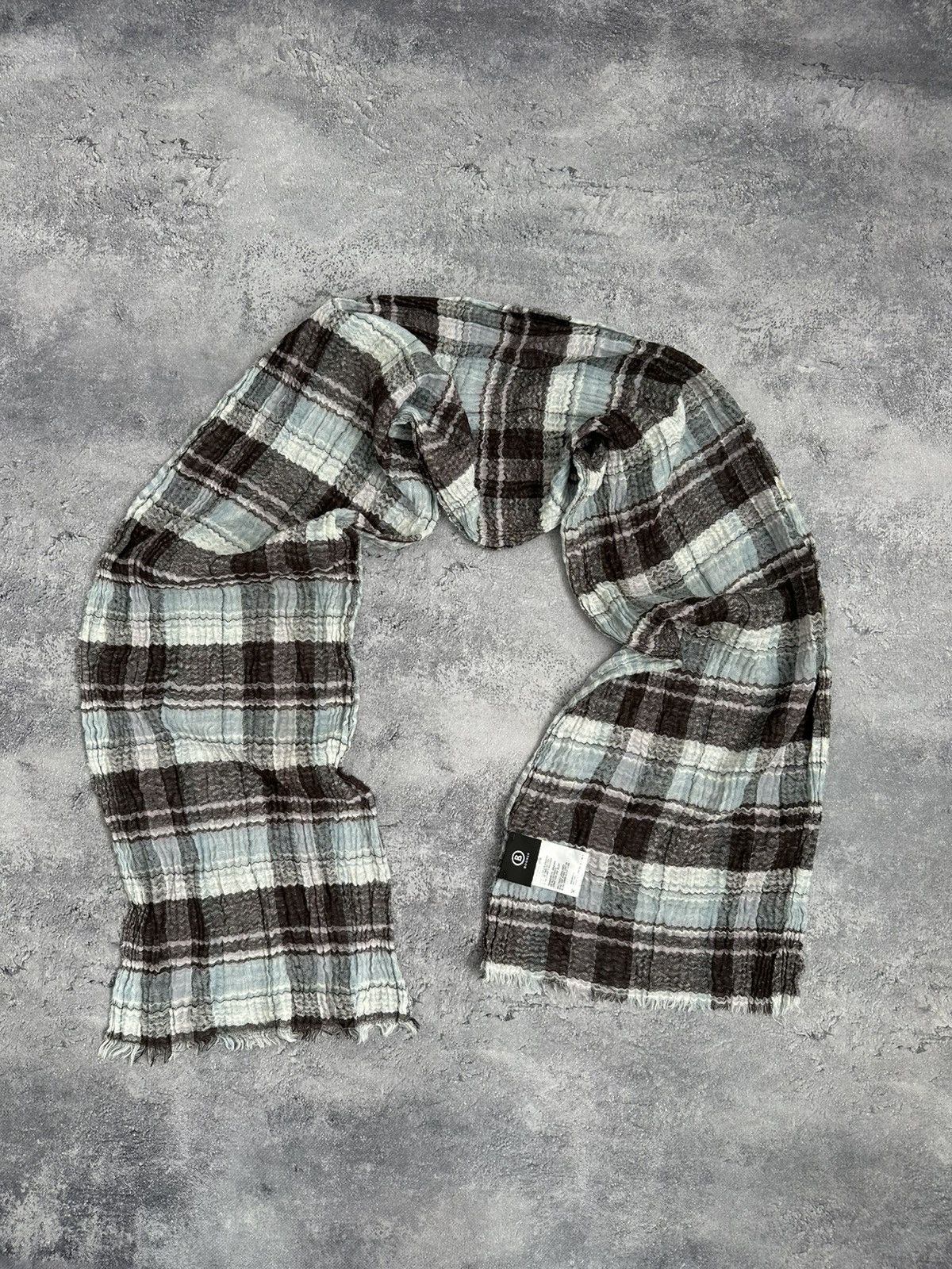 Bogner Bogner Checkered Scarf Muffler Neckwear Luxury Made in Italy Size ONE SIZE - 1 Thumbnail