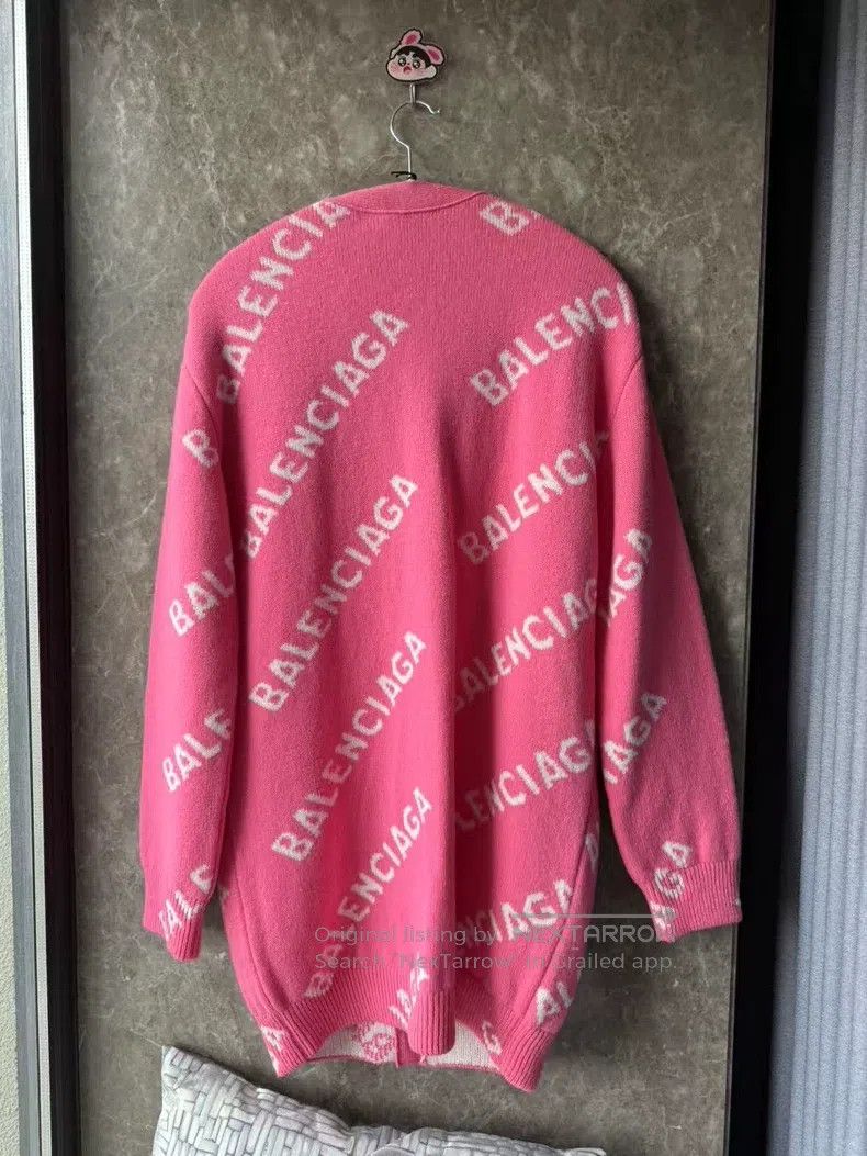 Balenciaga Balenciaga Pink Bulletproof Plaid Logo Open Cardigan Size US S / EU 44-46 / 1 - 2 Thumbnail