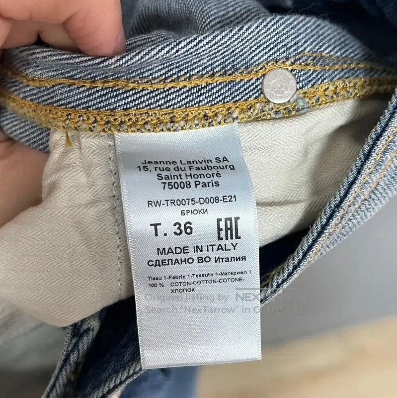 Lanvin Lanvin Vintage Blue Cotton Women's Jeans . Size 23" - 5 Thumbnail