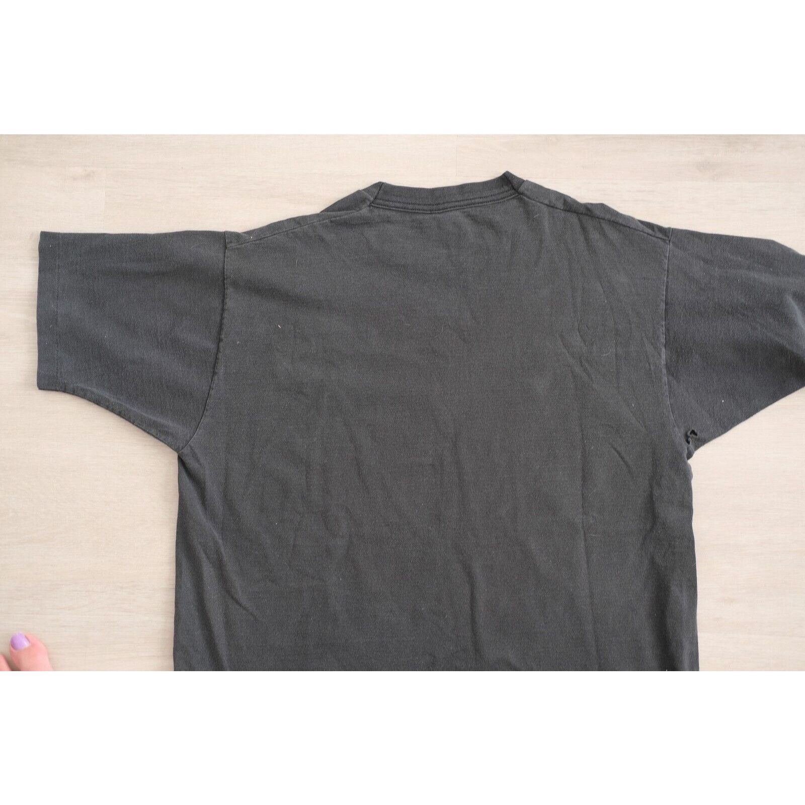 Fruit Of The Loom Vintage 90s Fruit Loom Dolphins AOP Art Tee XL Black Blue Size US XL / EU 56 / 4 - 6 Thumbnail