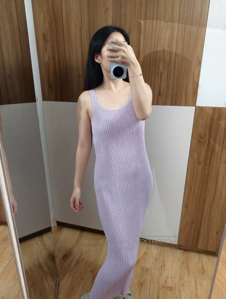 Issey Miyake Issey Miyake Main Line Toothpick Slip Dress - Purple Size M / US 6-8 / IT 42-44 - 1 Thumbnail