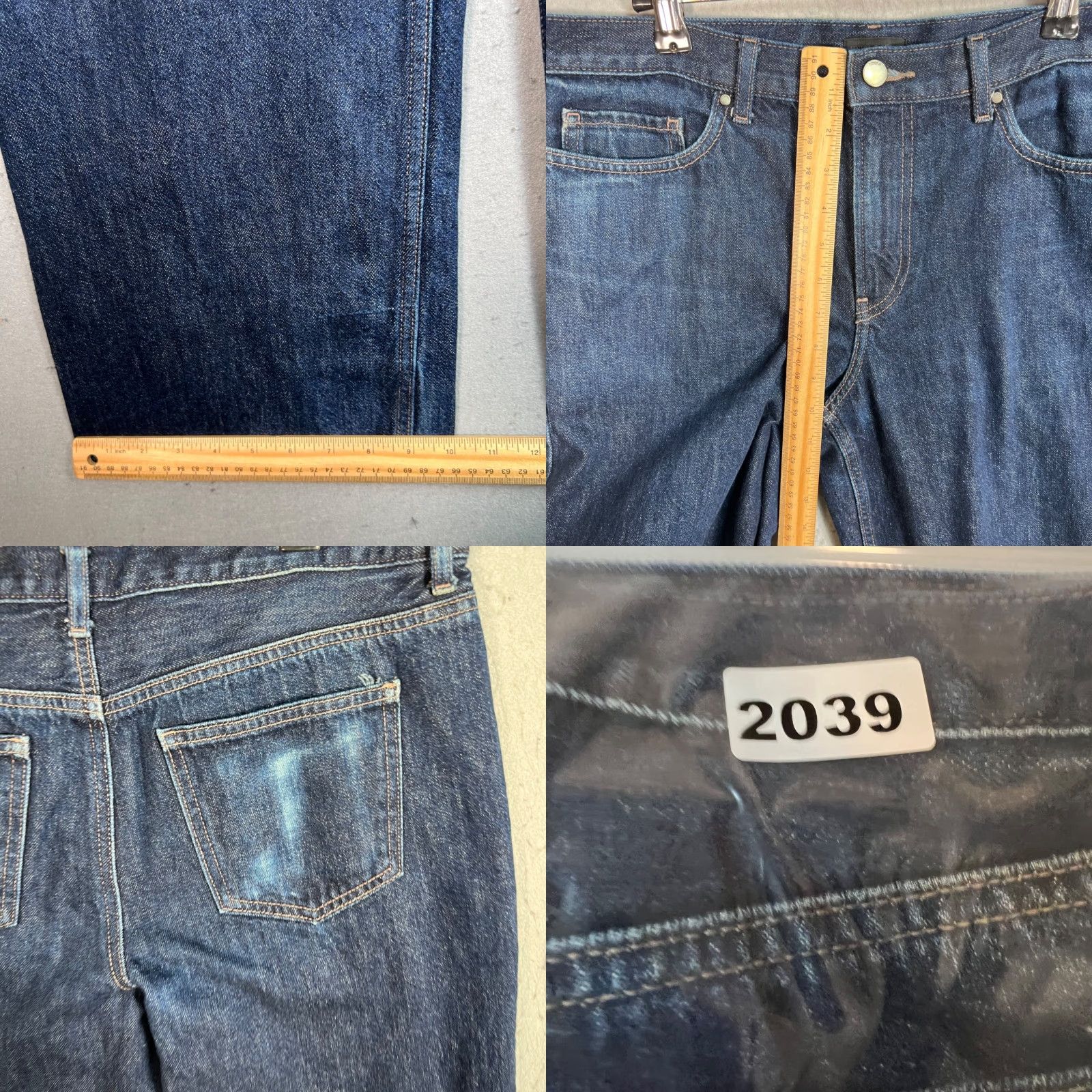 Uniqlo Uniqlo Jeans Mens 28 x 31 Blue Dark Wash Denim Straight Leg 5-Pocket Regular Cotton Blend 32x30 Vintage No N/A Size US 28 / EU 44 - 8 Thumbnail