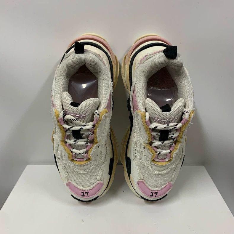 Balenciaga Balenciaga Pink and White Dad Sneakers Size 37-2505 Size US 8 / EU 41 - 3 Thumbnail