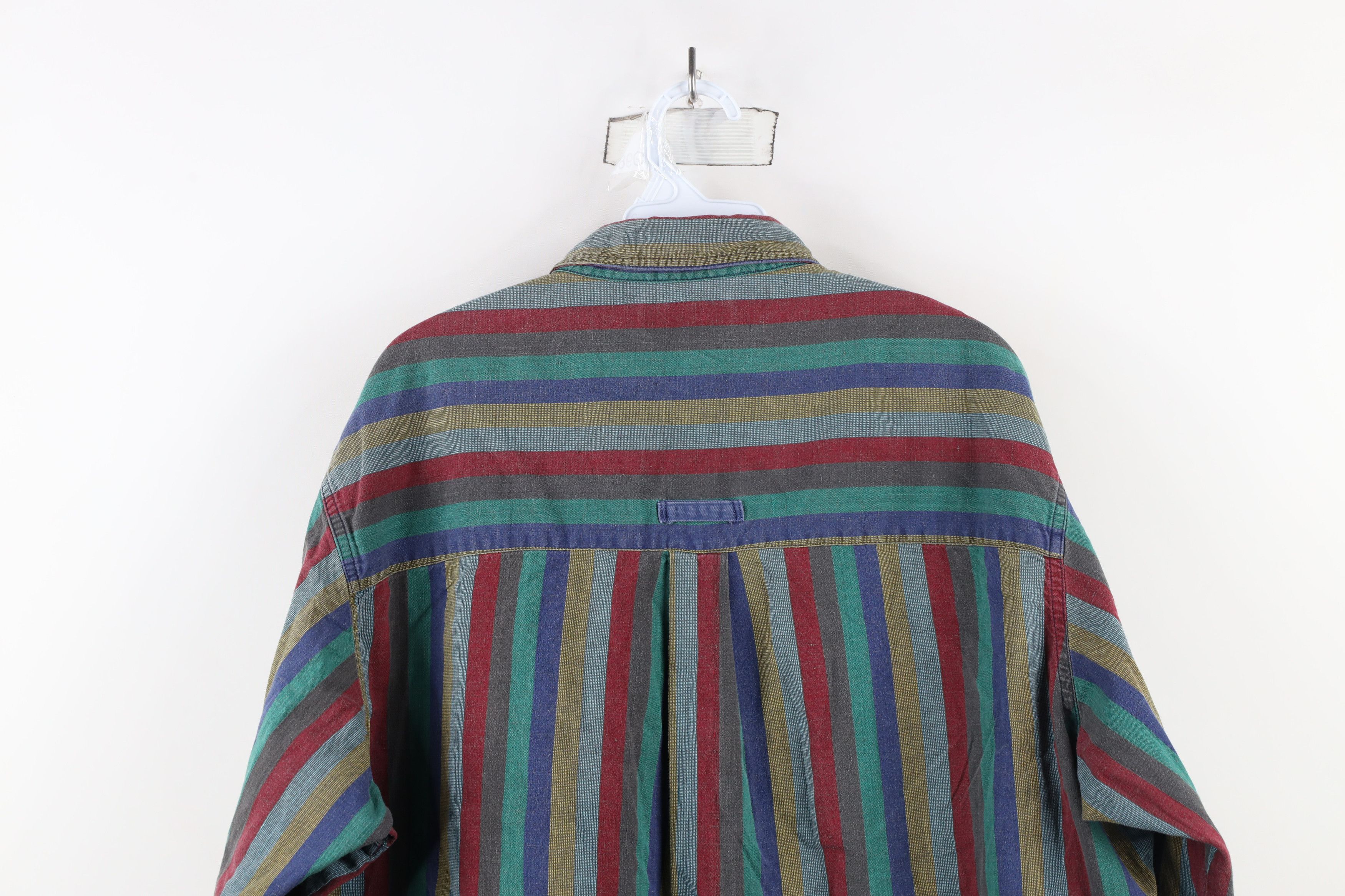 Vintage Vintage 90s Streetwear Rainbow Striped Button Down Shirt USA Size US XL / EU 56 / 4 - 9 Thumbnail