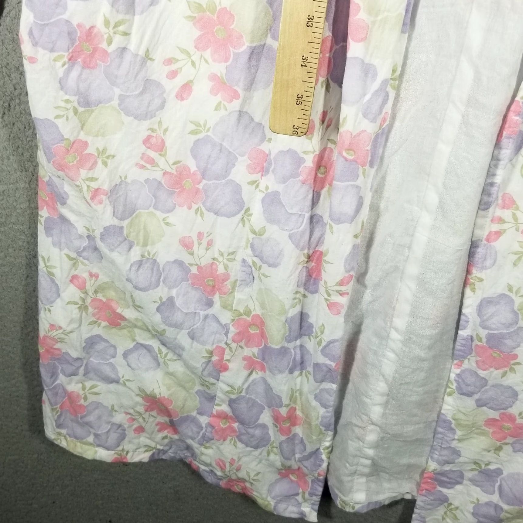 Vintage VINTAGE Japanese Cotton Kimono Robe Women Long Floral Sleepwear One Size Purple White Pink Size ONE SIZE - 6 Thumbnail