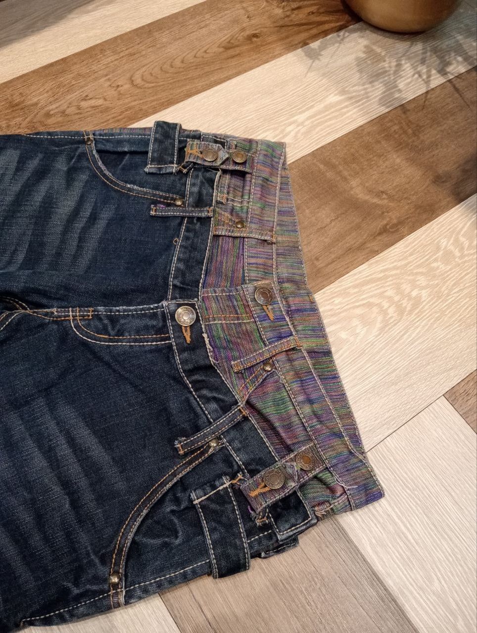 Japanese Brand JAPANESE DOUBLE WAIST BLUE DENIM PANTS Size US 33 - 8 Thumbnail