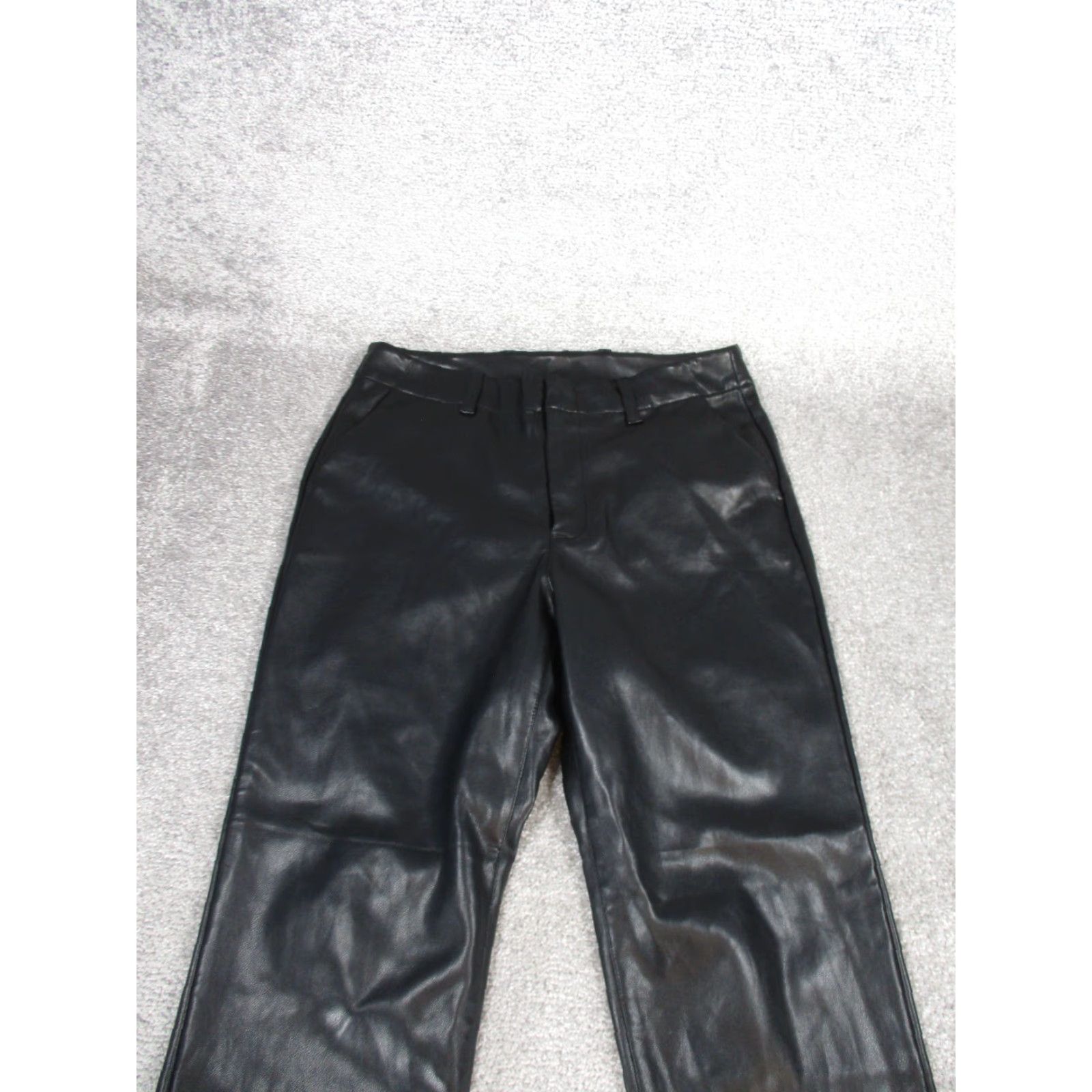 Gap Gap Womens 6 Black Faux Leather Slim Fit Pants Adults Size 6 Slim Tapered Ankle Black Gap Womens Pants Size 28" / US 6 / IT 42 - 2 Thumbnail
