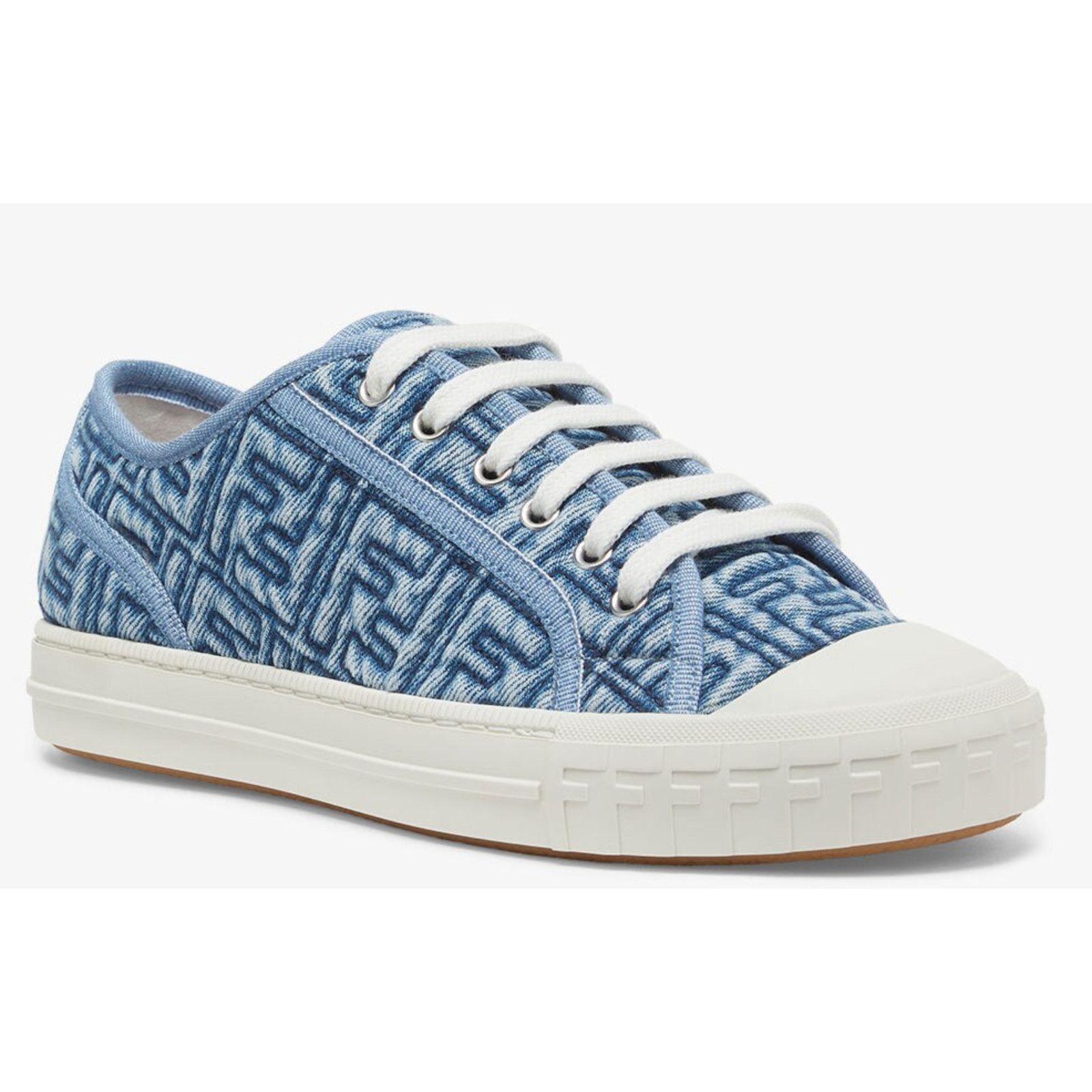 Fendi Fendi Domino Denim Platform Logo Low Top Trainer Sneaker Size US 9 / IT 39 - 3 Thumbnail