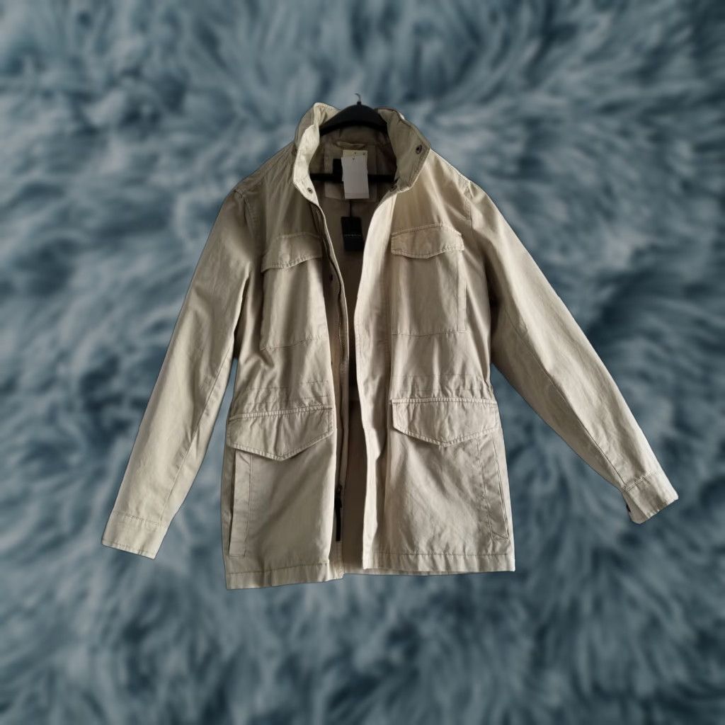 Lucky Brand Lucky Brand Mens Khaki Field Coat Jacket Zip up Size Small Size US S / EU 44-46 / 1 - 1 Thumbnail