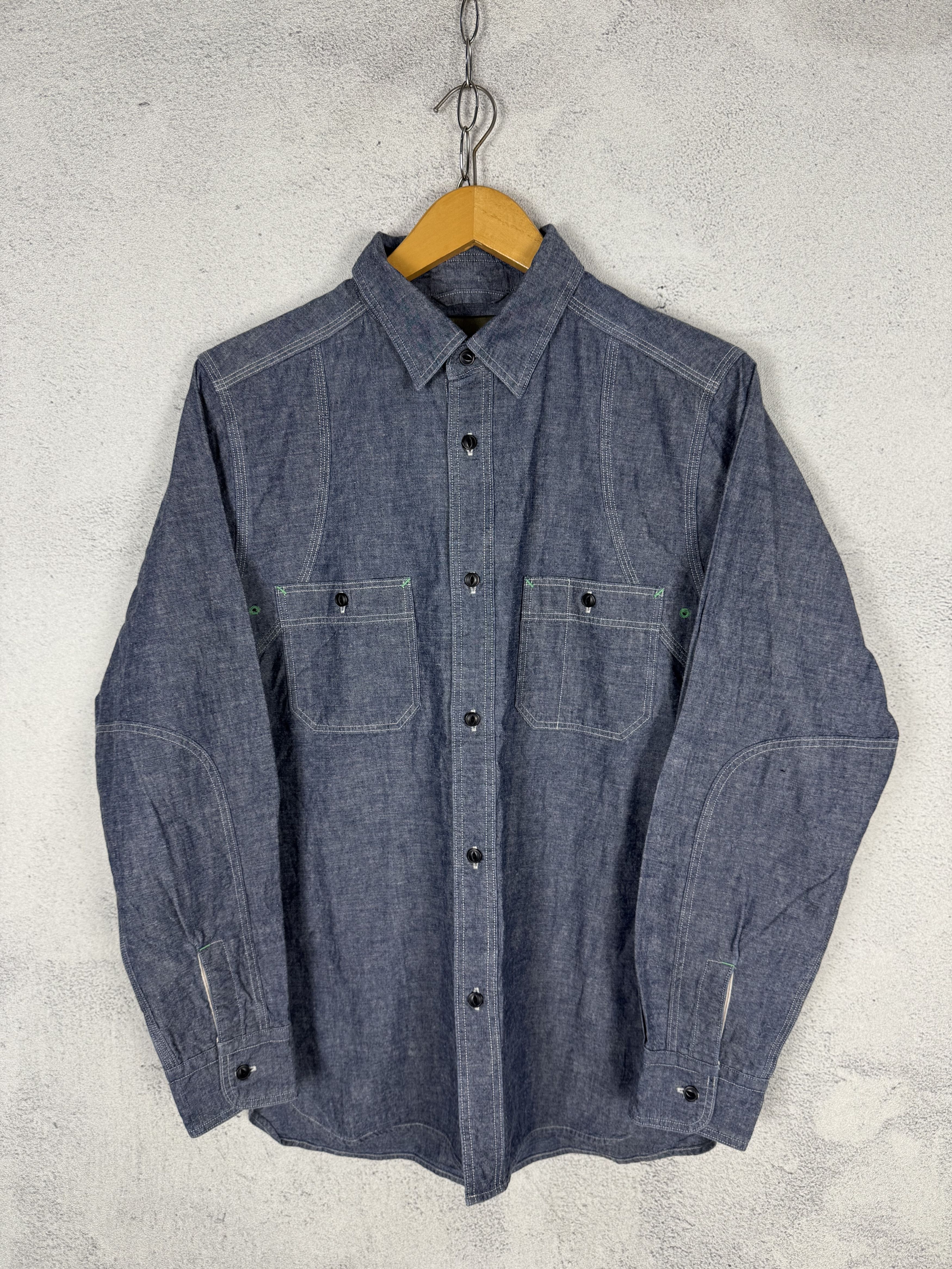 Nigel Cabourn Nigel Cabourn Chambray Work Shirt Size US S / EU 44-46 / 1 - 1 Thumbnail