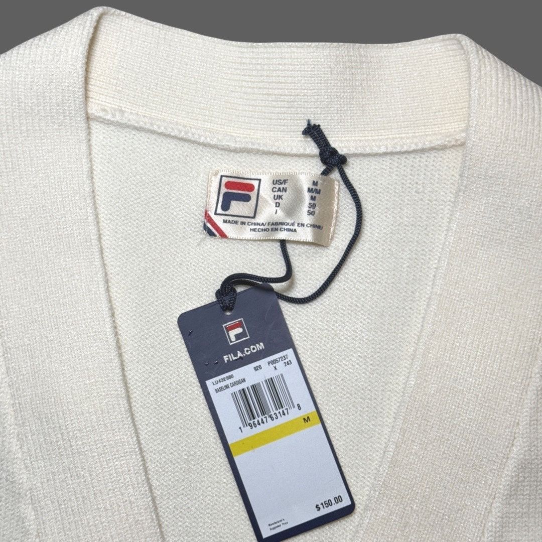 Fila Fila Casa Baseline Cardigan White Size Medium NWT Unisex Size US M / EU 48-50 / 2 - 11 Thumbnail