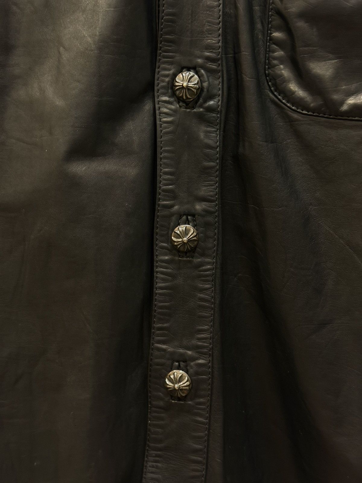 Chrome Hearts Ch Fleur Leather Vest S Size US M / EU 48-50 / 2 - 4 Thumbnail