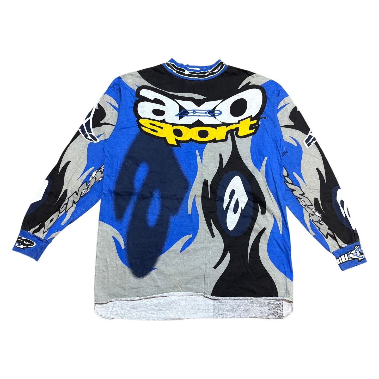 Vintage Vintage 90s AXO Sport AOP D Max Racing Motocross Shirt Large Size US L / EU 52-54 / 3 - 1 Thumbnail