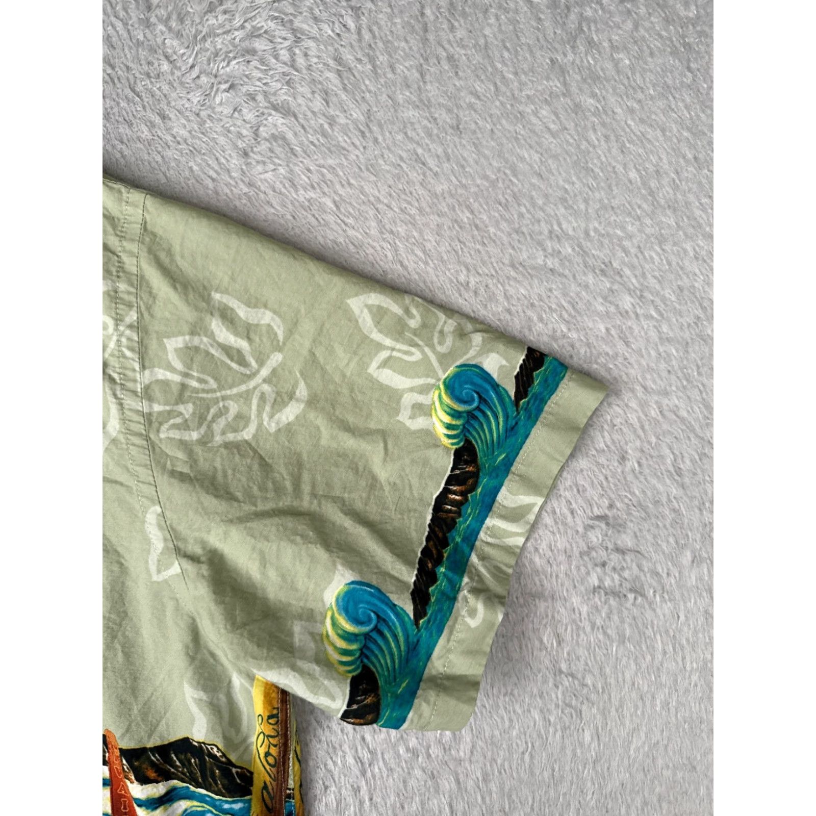 Vintage VINTAGE Favant Shirt Men 2XL Green SurfBoard Beach Palm Button Cotton Hawaiian READ Size US XXL / EU 58 / 5 - 2 Thumbnail