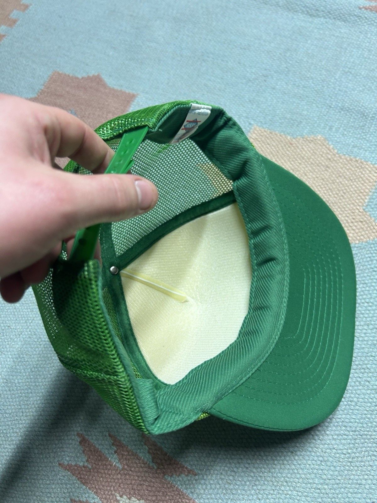 Vintage Vtg trucker hat Clawson tank Michigan oil gas green white Size ONE SIZE - 6 Thumbnail
