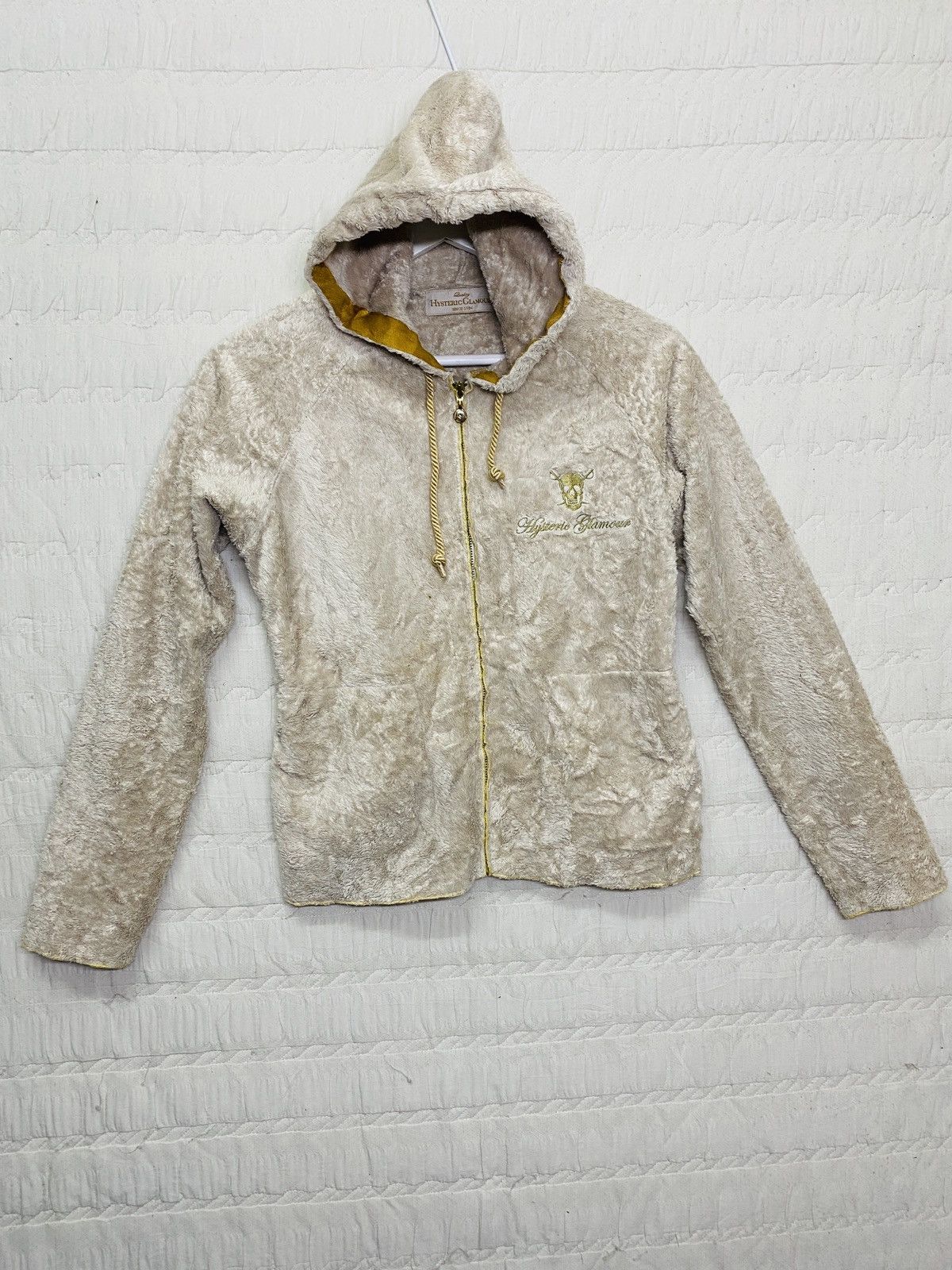 Hypebeast × Hysteric Glamour (L) HYSTERIC GLAMOUR HOODIE FUR JACKET Size XS / US 0-2 / IT 36-38 - 2 Thumbnail