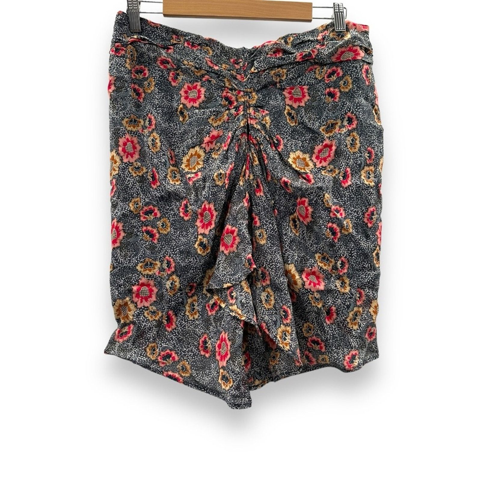 Isabel Marant Isabel Marant Etoile Sevan Floral Print Ruched Mini Skirt Size 28" / US 6 / IT 42 - 2 Thumbnail