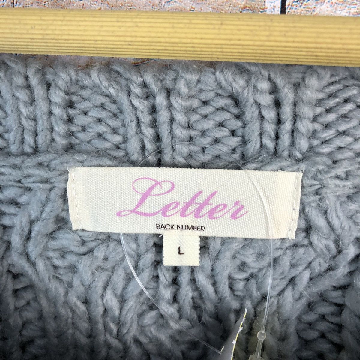 Homespun Knitwear Letter White Grey Knitwear #A393 Size M / US 6-8 / IT 42-44 - 10 Thumbnail