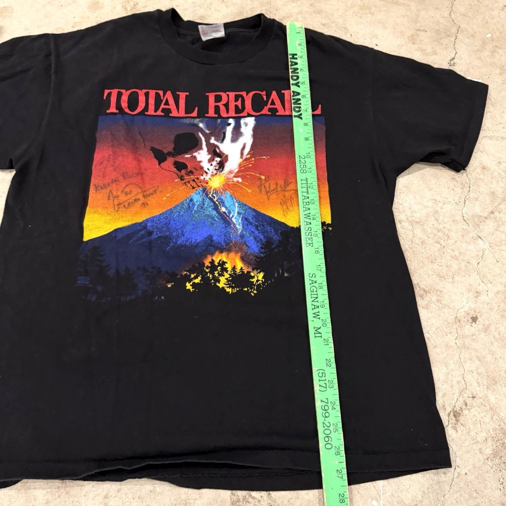 Hanes VINTAGE 1993 Nazareth Blue Oyster Cult Total Recall Tour T Shirt Mens XL Black Short Sleeve Cotton Graphic Tee Hanes Men XS? Size US XL / EU 56 / 4 - 7 Thumbnail