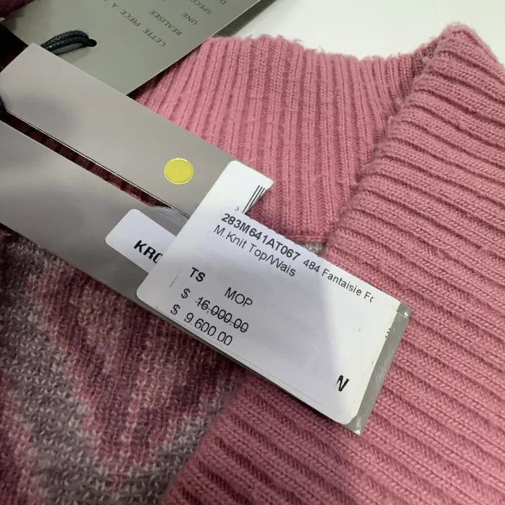 Dior Dior Dior Pink Diamond Pattern Wool Sweater 0079-2507 Size US S / EU 44-46 / 1 - 6 Thumbnail