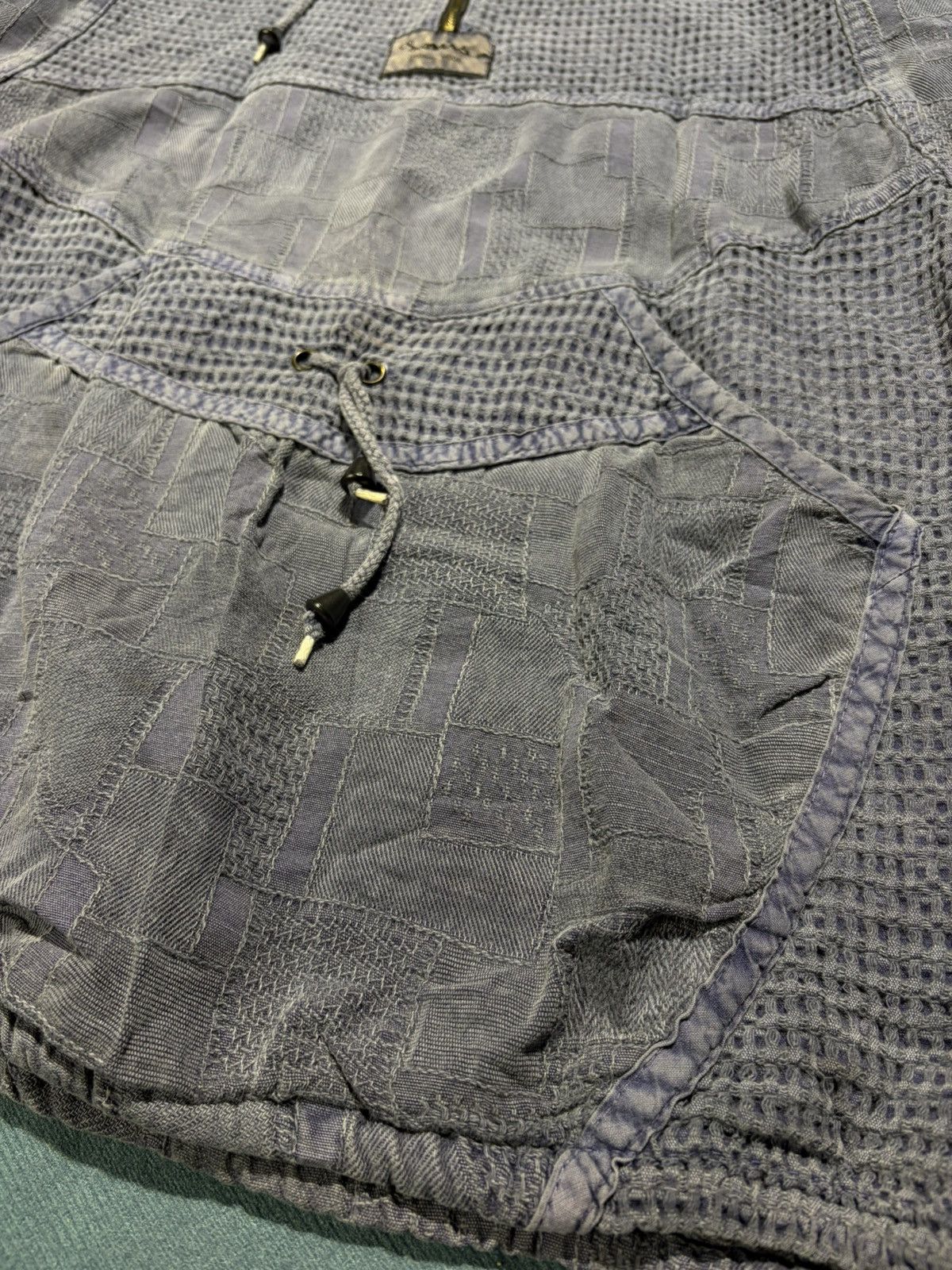 Vintage Vtg drawstring high collared anorak sutro patchwork jackets Size US L / EU 52-54 / 3 - 4 Thumbnail