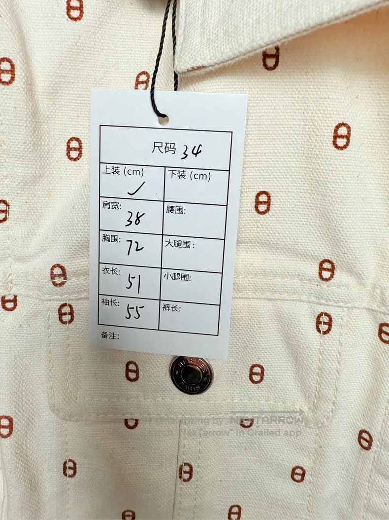 Hermes Hermes White pig nose denim jacket Size XXS / US 00 / IT 34 - 7 Thumbnail