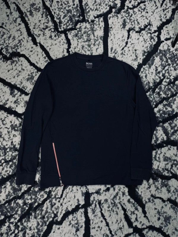 Hugo Boss Hugo Boss Navy Blue Crewneck Sweatshirt with Logo M Size US M / EU 48-50 / 2 - 1 Thumbnail