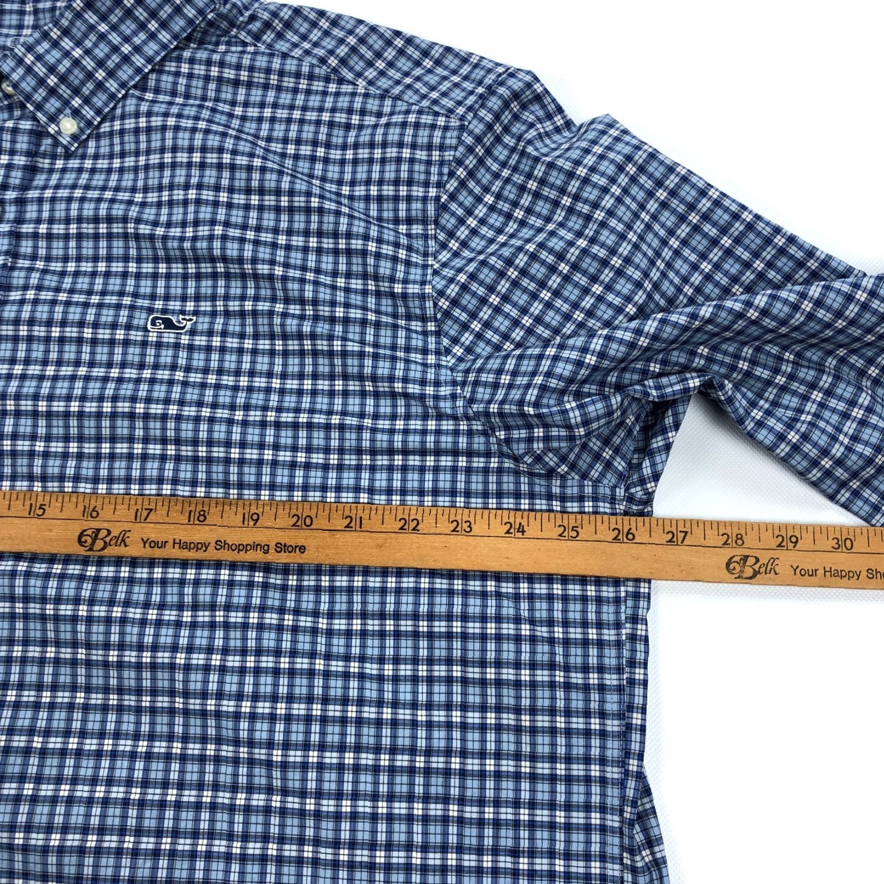 Vineyard Vines Vineyard Vines Shirt Men 2XL Blue Check Long Sleeve Button-Down Nylon Spandex Classic Size US XXL / EU 58 / 5 - 7 Thumbnail