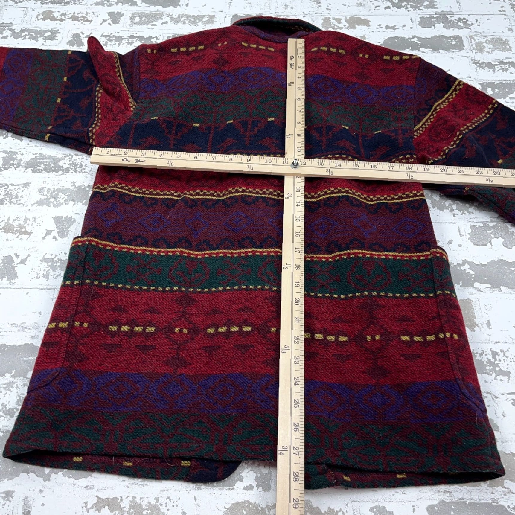 Vintage VINTAGE Roo Crossing Jacket Women M Petite Red Wool Southwestern Aztec Y2K Embroidered Zipper All Seasons Mid-Length Size M / US 6-8 / IT 42-44 - 6 Thumbnail
