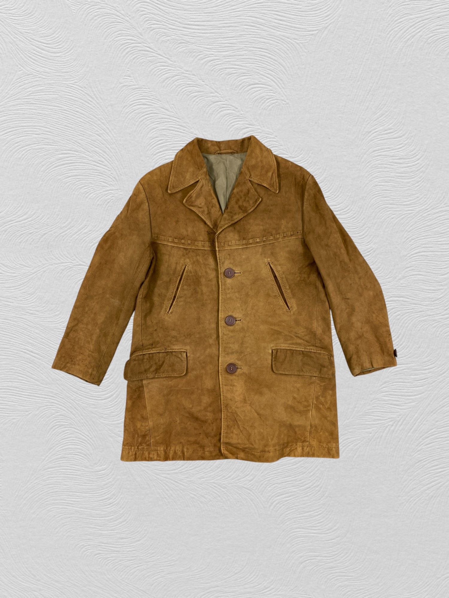 Issey Miyake Vintage Suede Leather Issey miyake style jacket- J418 Size US L / EU 52-54 / 3 - 1 Thumbnail