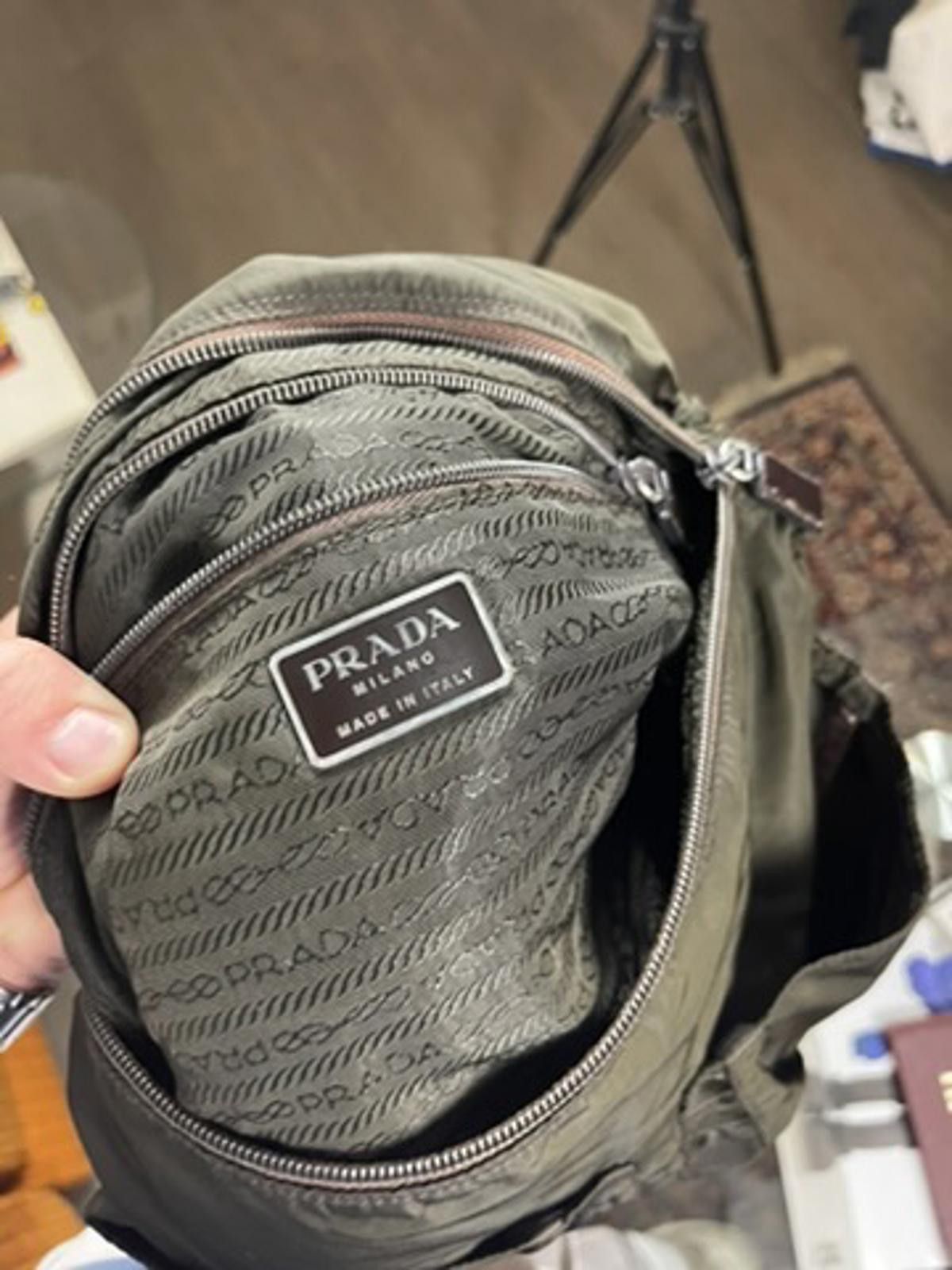 Prada Prada - Olive Nylon Messenger Bag Size ONE SIZE - 4 Thumbnail
