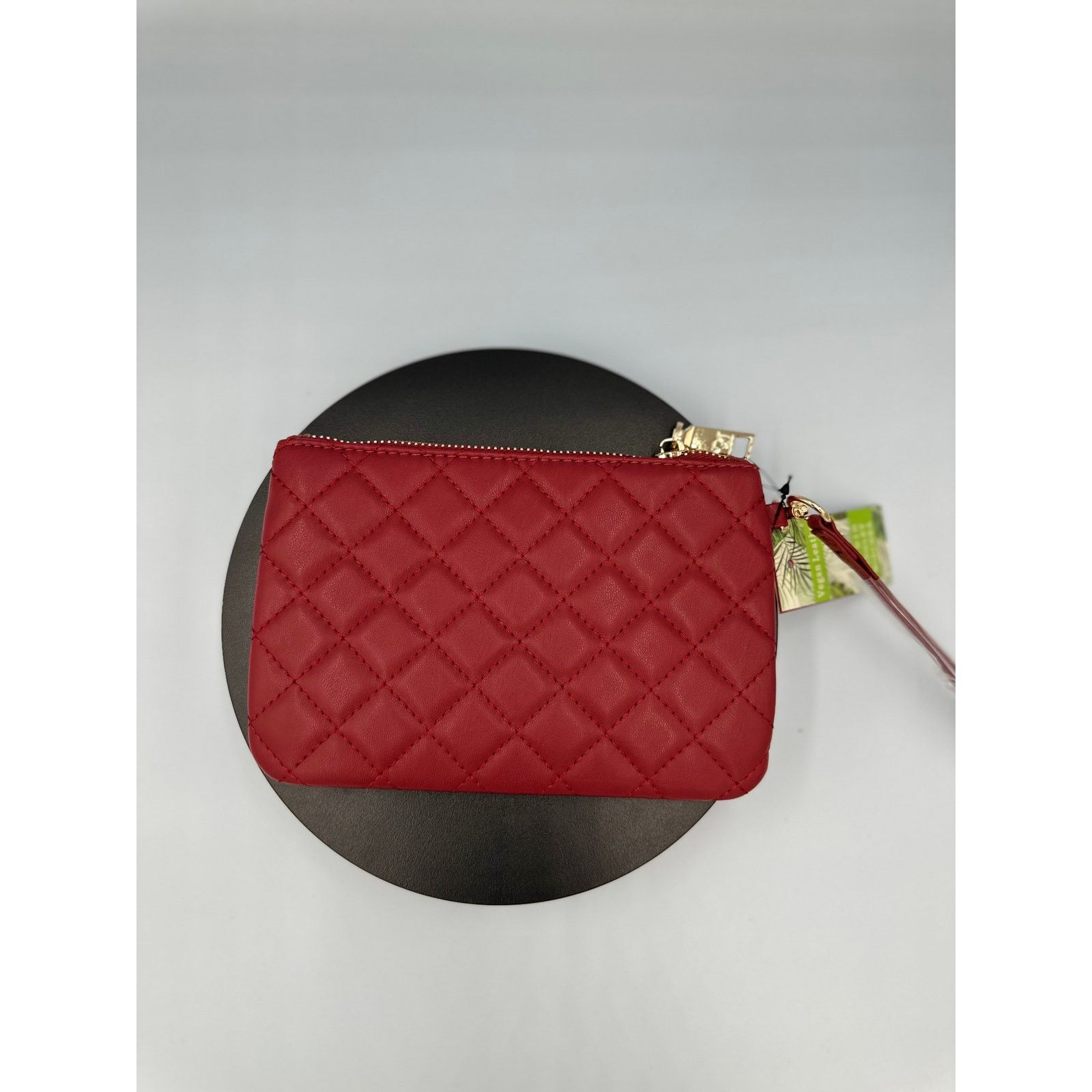 Badgley Mischka Badgley Mischka Quilted Clutch - Brick Red Size ONE SIZE - 6 Thumbnail