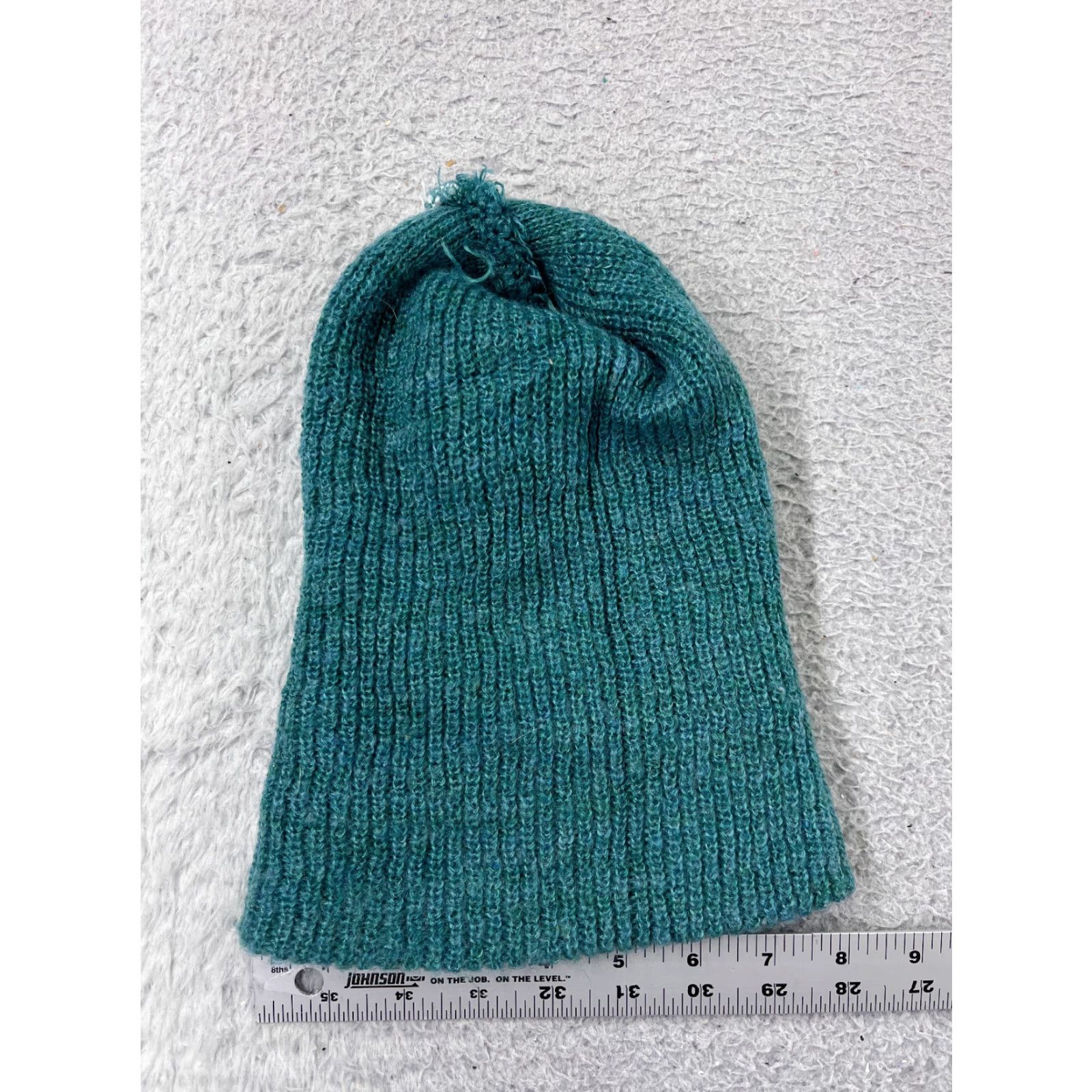 Vintage Beanie Toque Adult One Size Blue Teal Knit 100% Acrylic Snowboard Winter Ski Hat/Cap Womens Beanie Size ONE SIZE - 3 Thumbnail