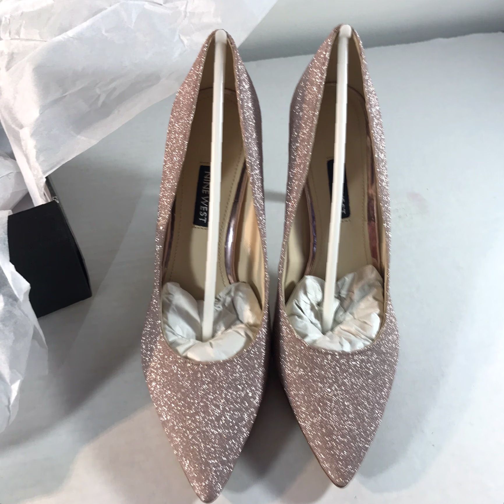 Nine West Nine West Tatiana3 Pink Glitter Faux Leather Pump Women's Size 8M High Heel Stiletto Size US 8 / IT 38 - 5 Thumbnail