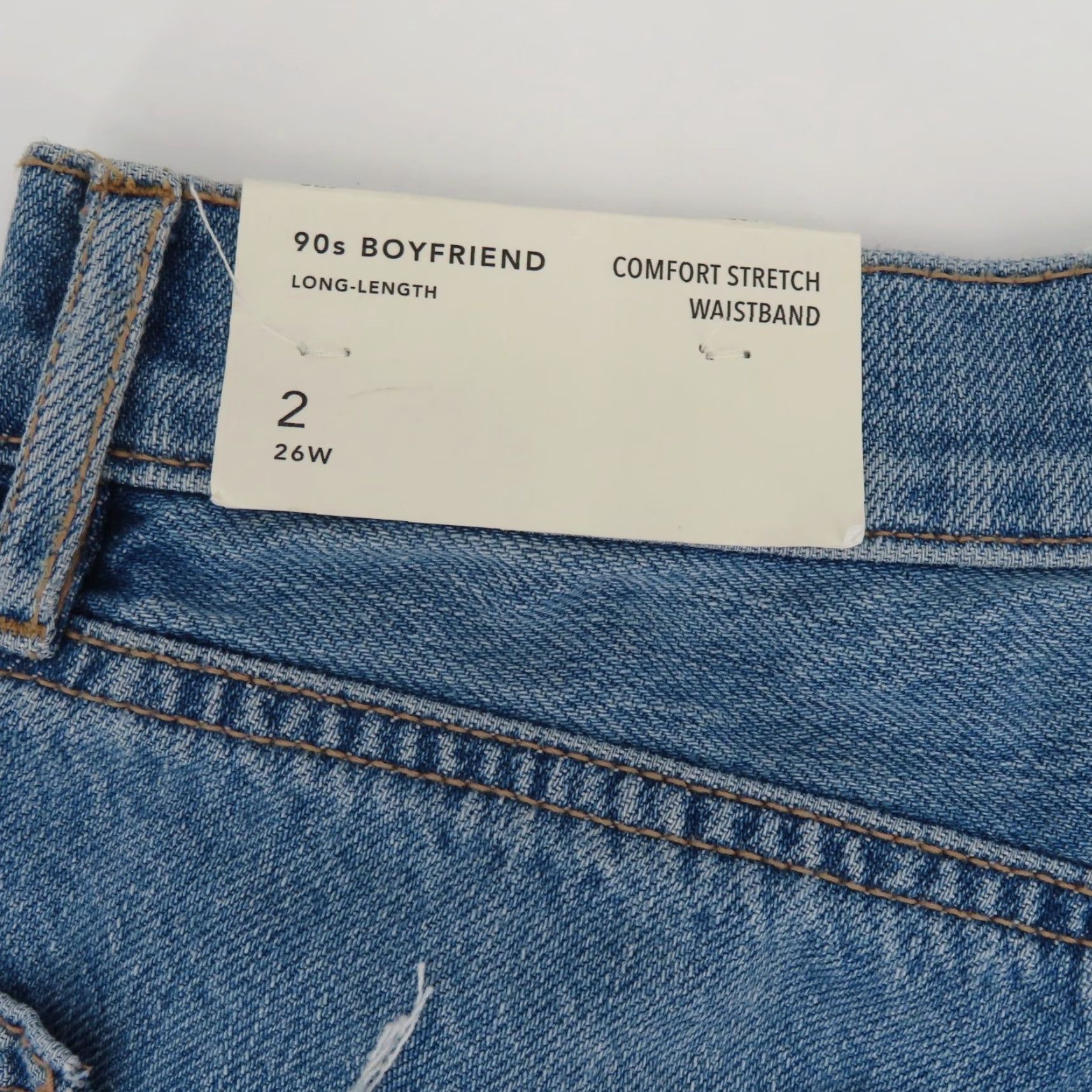 American Eagle Outfitters VINTAGE American Eagle Outfitters Women 2 26W 90s Boyfriend Long Length Distressed Denim Shorts NEW Size 26" / US 2 / IT 38 - 4 Thumbnail