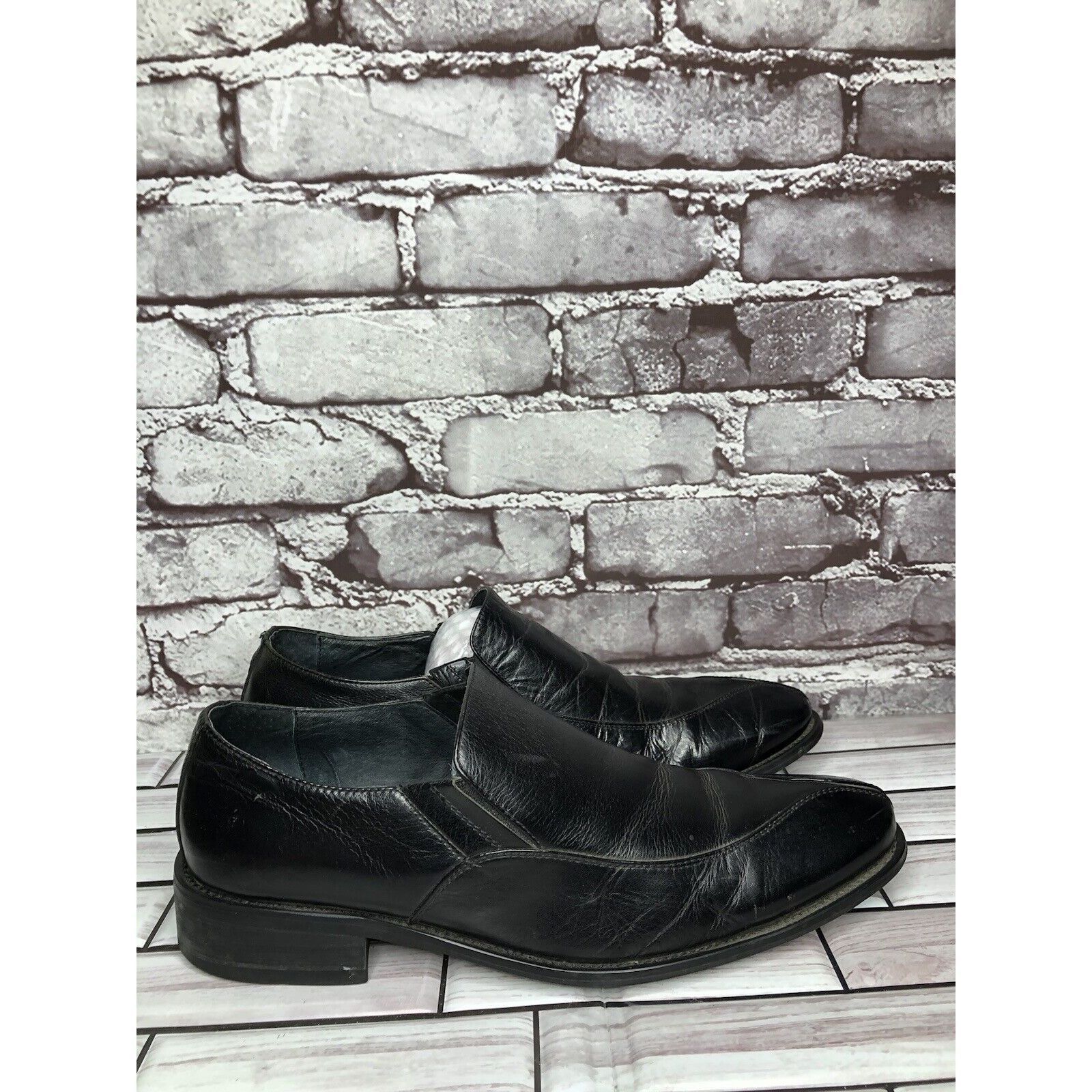 Other Via Spiga Delano Black Leather Pointed Loafers Dress Shoes M Size US 7 / EU 40 - 18 Thumbnail
