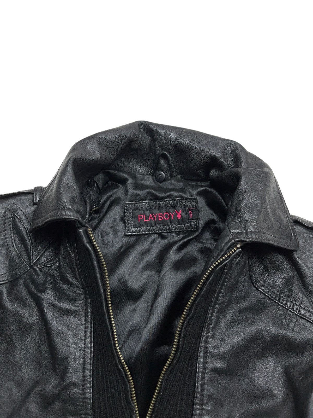 Playboy y2k Playboy Leather Jacket Bomber Size S / US 4 / IT 40 - 7 Thumbnail