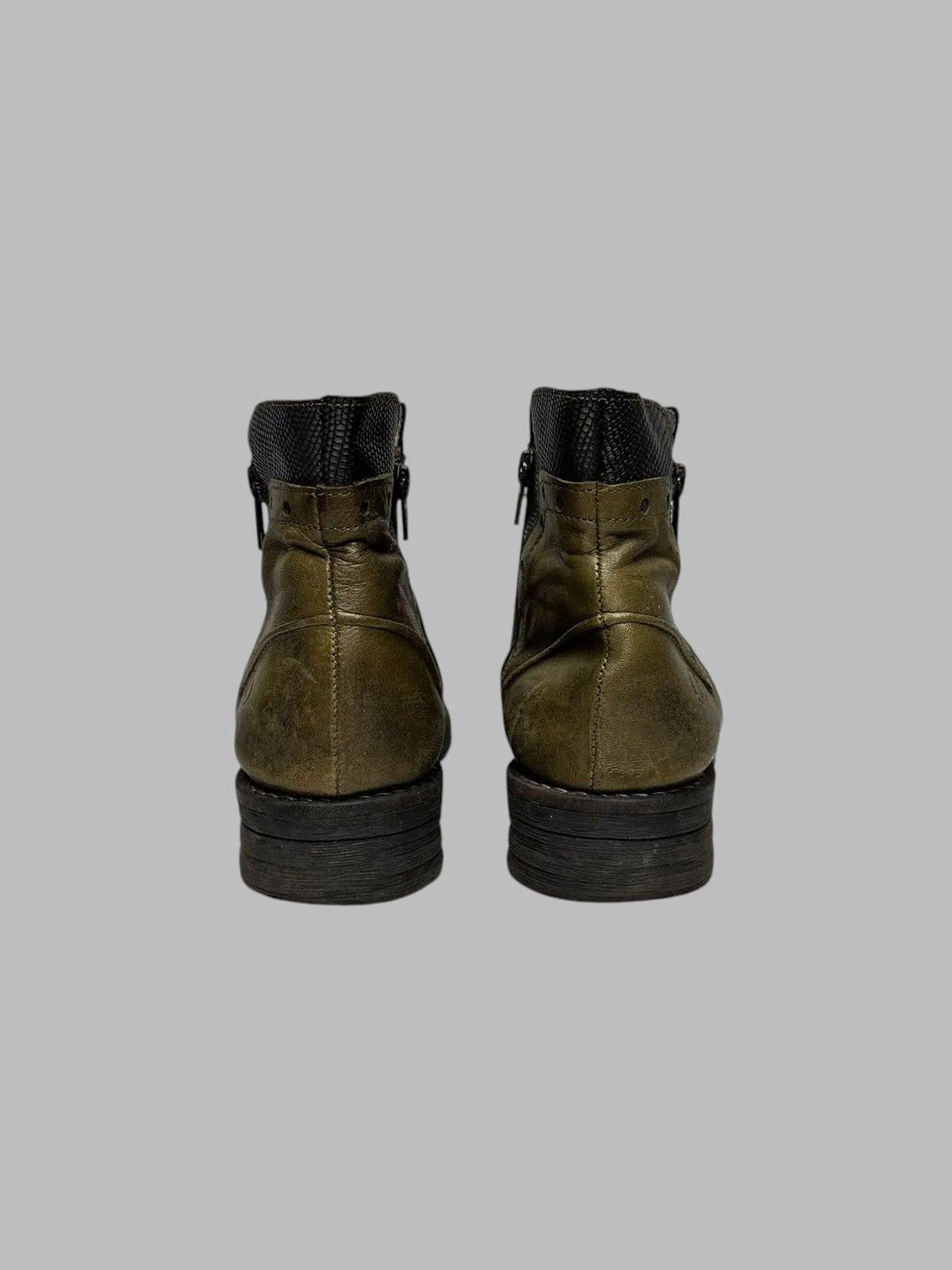 Issey Miyake Rick Owens Inspired Vintage Italian Leather Biker Boots AS98 Size US 9 / IT 39 - 8 Thumbnail
