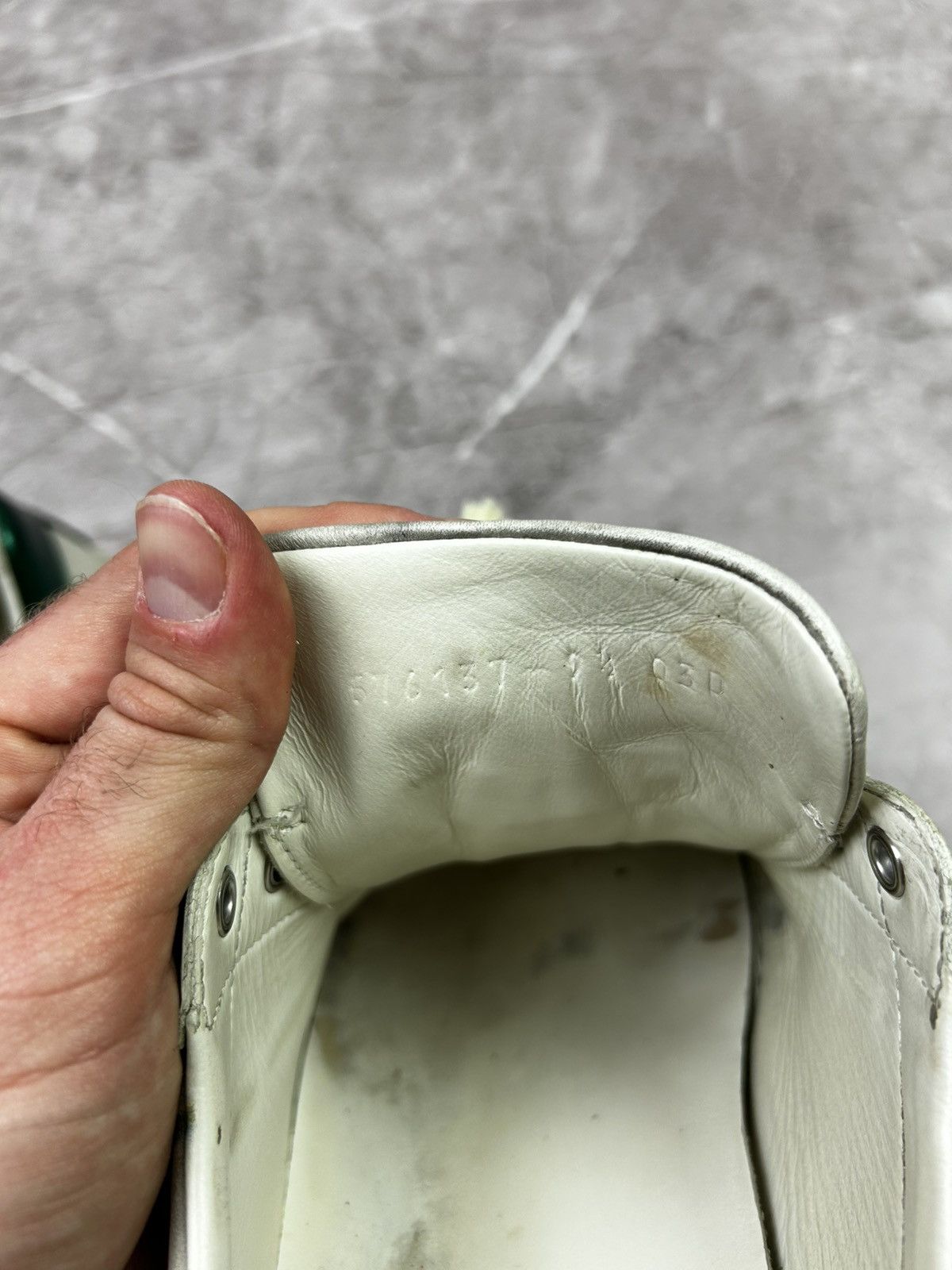 Designer Gucci Ace Blade Distressed Aged Lowtop sneakers Size US 10.5 / EU 43-44 - 18 Thumbnail