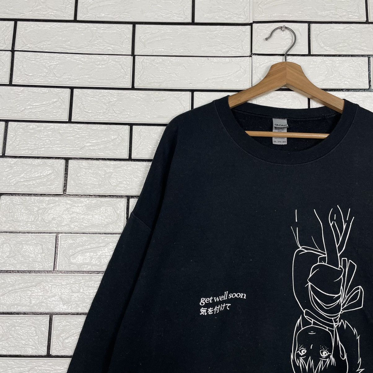 Japanese Brand Get Well Soon Crewneck Sweatshirt Size US XXL / EU 58 / 5 - 6 Thumbnail